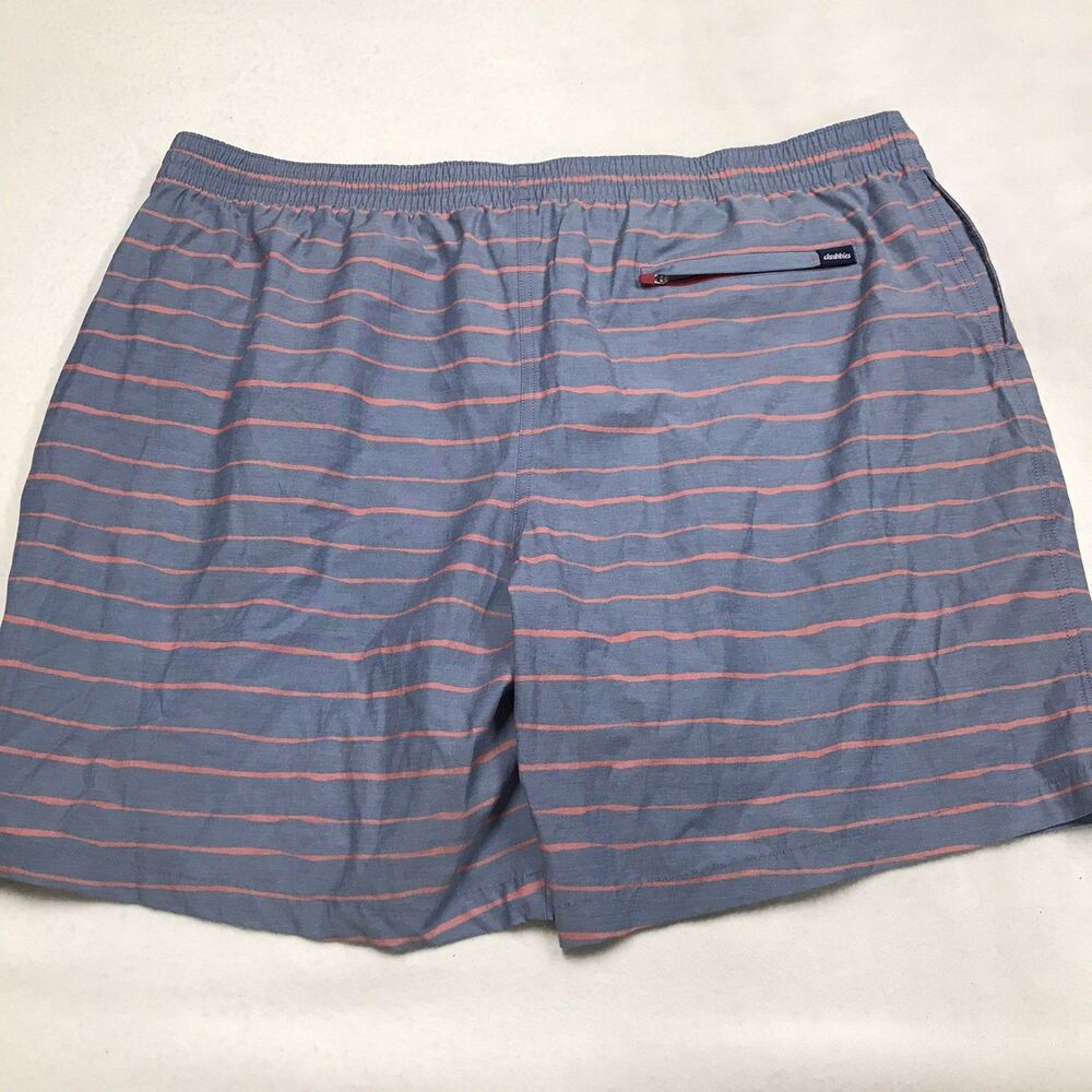 CHUBBIES Lined Swim Short Men 3XL XXXL Blue Stripe Nylon Blend Trunks Drawstring - Picture 2 of 11